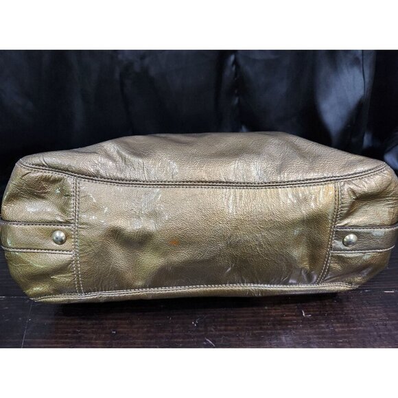 Authentic Coach Gold Patent Leather Maggie Hobo Shoulder Bag No. 14331-EUC - Picture 6 of 11